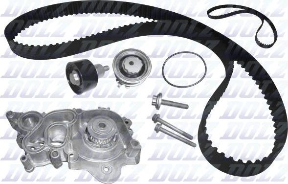 DOLZ KD149 - Водяной насос + комплект зубчатого ремня ГРМ www.autospares.lv