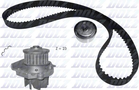 DOLZ KD141 - Water Pump & Timing Belt Set www.autospares.lv