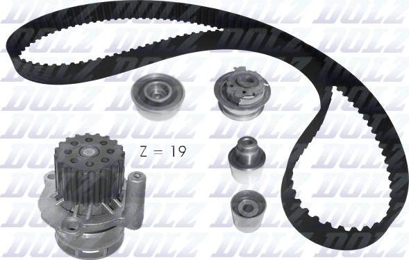 DOLZ KD156 - Водяной насос + комплект зубчатого ремня ГРМ www.autospares.lv