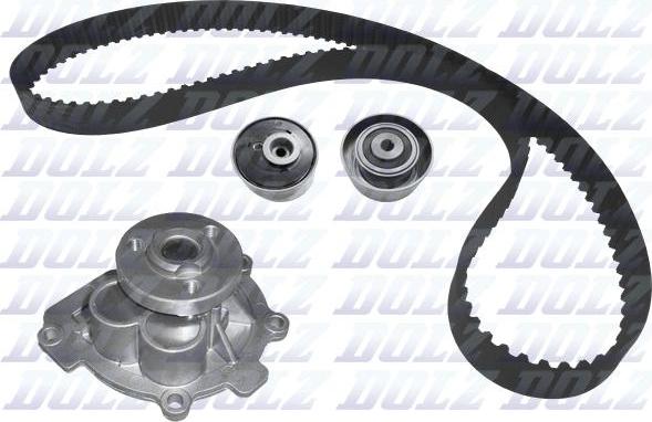 DOLZ KD162 - Водяной насос + комплект зубчатого ремня ГРМ www.autospares.lv