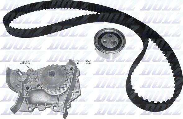 DOLZ KD116 - Water Pump & Timing Belt Set www.autospares.lv