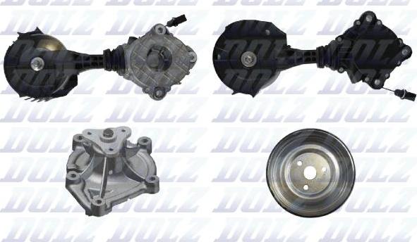 DOLZ KD173T - Water Pump + V-Ribbed Belt Set www.autospares.lv