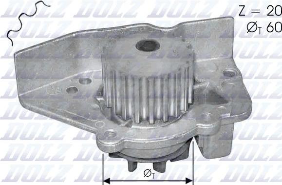 DOLZ N405 - Водяной насос www.autospares.lv