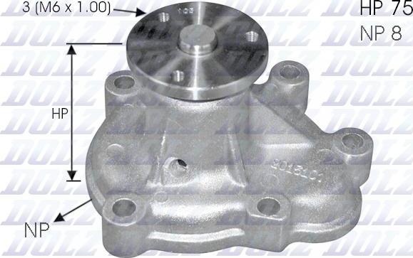 DOLZ O144 - Water Pump www.autospares.lv