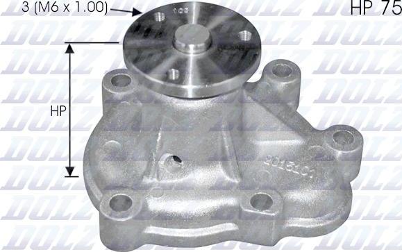 DOLZ O142 - Water Pump www.autospares.lv