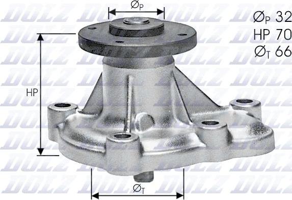 DOLZ O129 - Water Pump www.autospares.lv