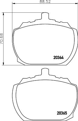 DON CVP041 - Bremžu uzliku kompl., Disku bremzes www.autospares.lv