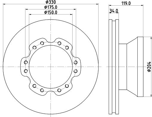 DON CVD582 - Bremžu diski www.autospares.lv