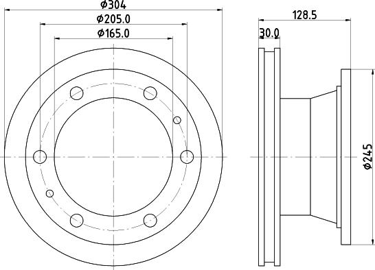 DON CVD570 - Bremžu diski www.autospares.lv