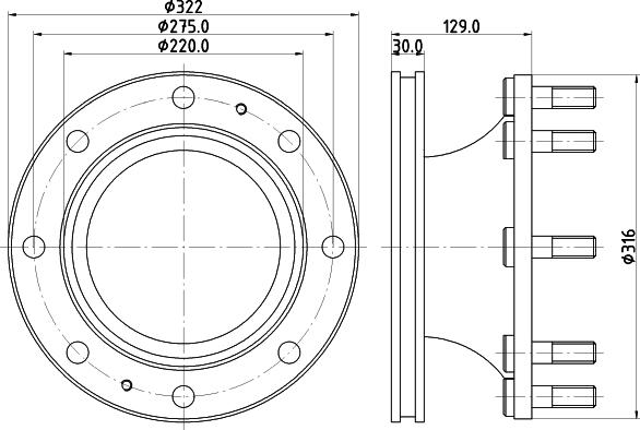 Quinton Hazell BDC4655 - Bremžu diski www.autospares.lv