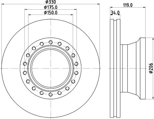 DON CVD710 - Bremžu diski www.autospares.lv