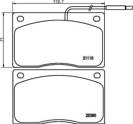 MGA MGA155 - Bremžu uzliku kompl., Disku bremzes autospares.lv