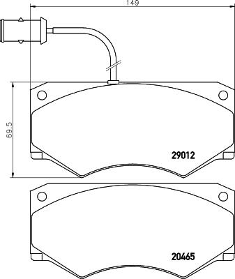 DON CVP065 - Bremžu uzliku kompl., Disku bremzes autospares.lv