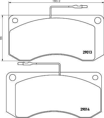 DON CVP006 - Brake Pad Set, disc brake www.autospares.lv