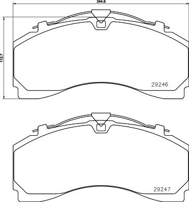 DON CVP129K - Brake Pad Set, disc brake www.autospares.lv