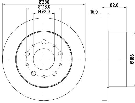 DON PCD19502 - Brake Disc www.autospares.lv