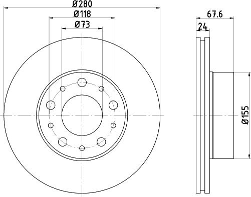 DON PCD19632 - Bremžu diski www.autospares.lv