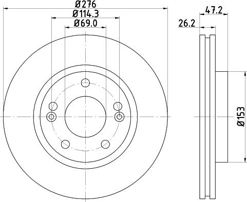 DON PCD14412 - Bremžu diski www.autospares.lv