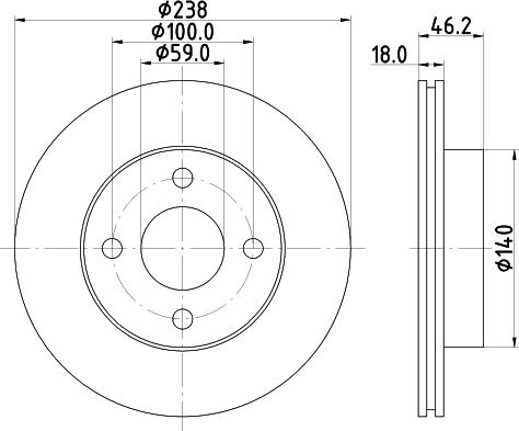 DON PCD14692 - Bremžu diski autospares.lv