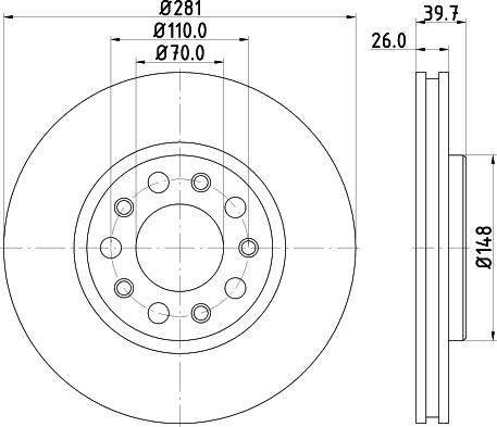 DON PCD14122 - Bremžu diski autospares.lv