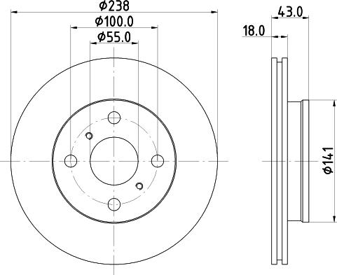 DON PCD15142 - Bremžu diski www.autospares.lv