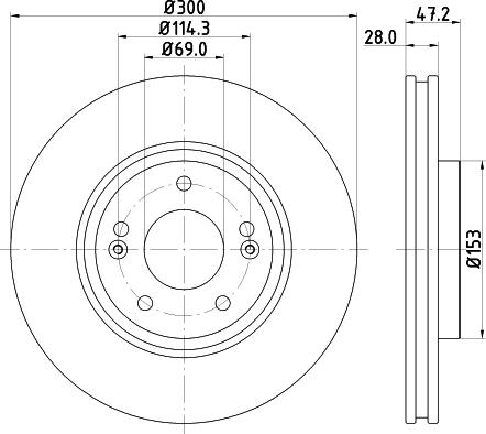 DON PCD10422 - Bremžu diski www.autospares.lv