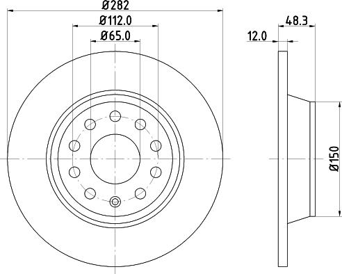 DON PCD10082 - Тормозной диск www.autospares.lv