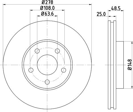 DON PCD10322 - Bremžu diski www.autospares.lv