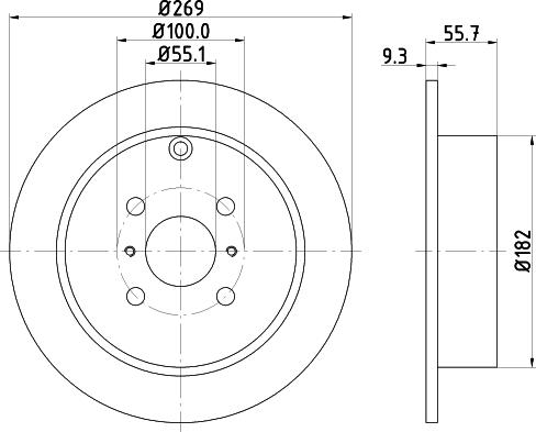 DON PCD11952 - Brake Disc www.autospares.lv