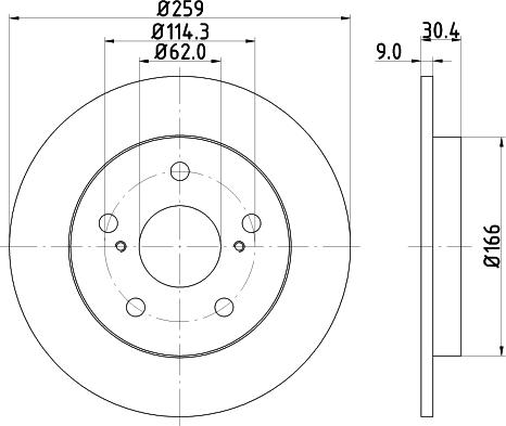 DON PCD11562 - Bremžu diski www.autospares.lv