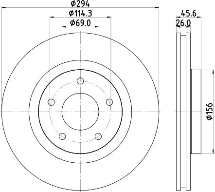 DON PCD11502 - Bremžu diski www.autospares.lv