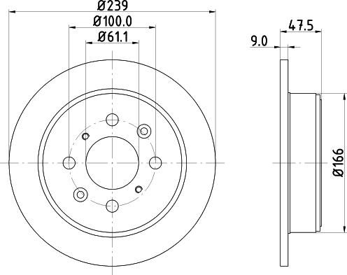 DON PCD11642 - Bremžu diski www.autospares.lv