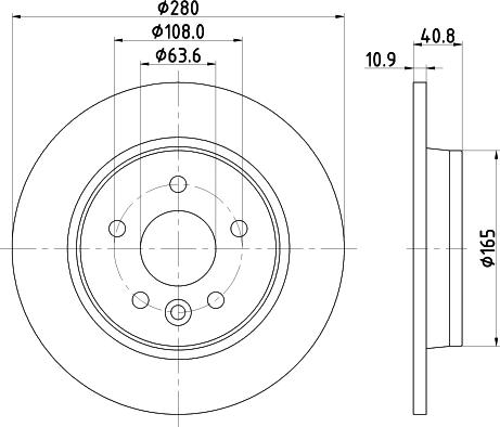 DON PCD11632 - Brake Disc www.autospares.lv