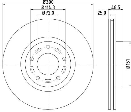 DON PCD11622 - Bremžu diski www.autospares.lv