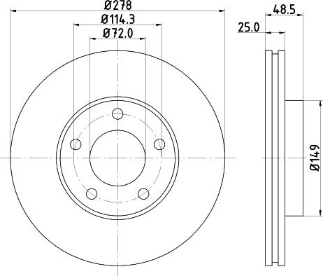 DON PCD11152 - Bremžu diski www.autospares.lv