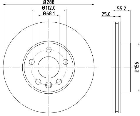 DON PCD11852 - Bremžu diski www.autospares.lv