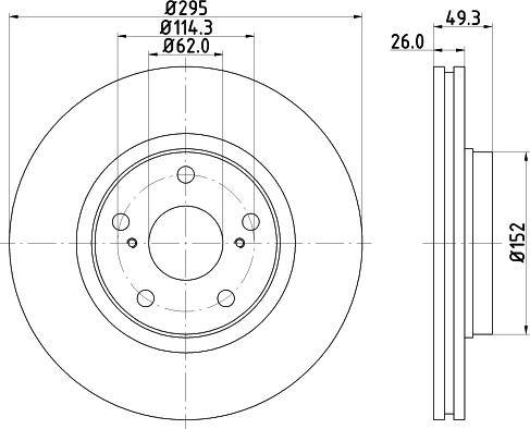 DON PCD18432 - Bremžu diski www.autospares.lv