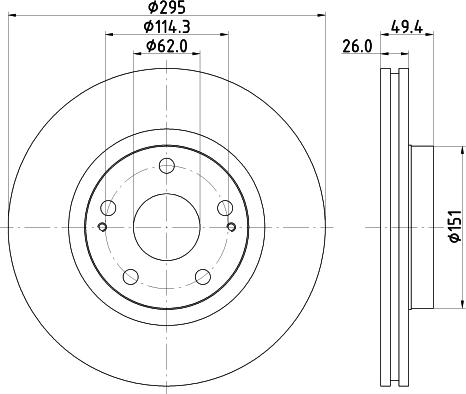 DON PCD18542 - Bremžu diski www.autospares.lv