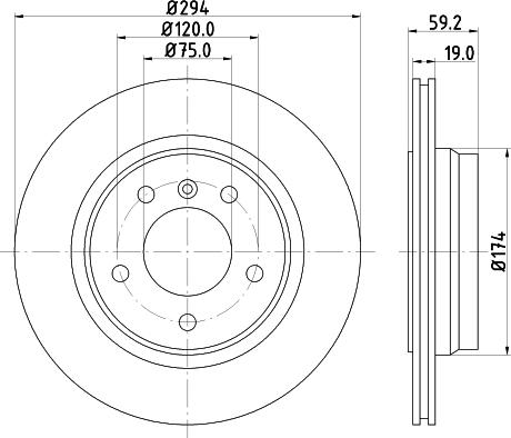 DON PCD18042 - Тормозной диск www.autospares.lv