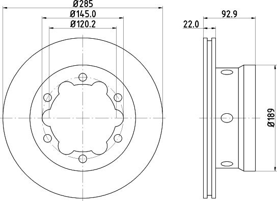 DON PCD18012 - Bremžu diski www.autospares.lv