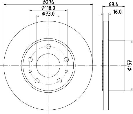 DON PCD18102 - Bremžu diski www.autospares.lv