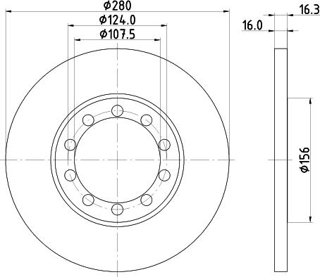 DON PCD18382 - Brake Disc www.autospares.lv