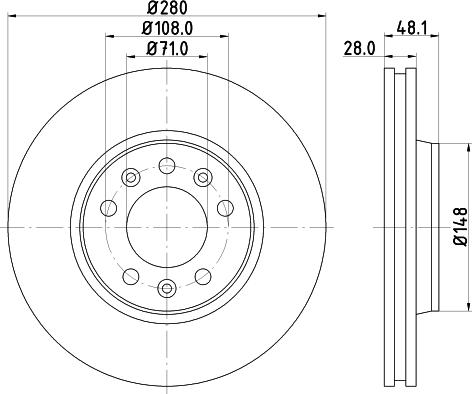 DON PCD13602 - Brake Disc www.autospares.lv