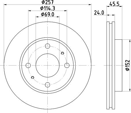 DON PCD13612 - Bremžu diski www.autospares.lv