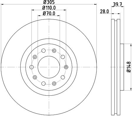 DON PCD13632 - Bremžu diski www.autospares.lv