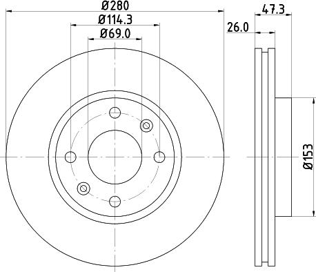 DON PCD13812 - Bremžu diski www.autospares.lv