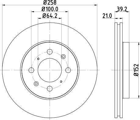 DON PCD12952 - Brake Disc www.autospares.lv