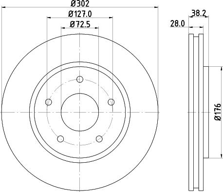 DON PCD12532 - Bremžu diski www.autospares.lv