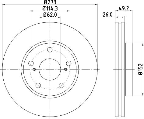 DON PCD12142 - Bremžu diski autospares.lv