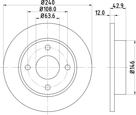 DON PCD12152 - Bremžu diski www.autospares.lv